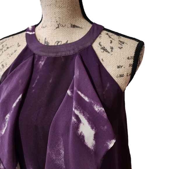 3/$25 Jennifer Lopez High-Low Abstract Halter Maxi Dress - Small - Picture 4 of 14